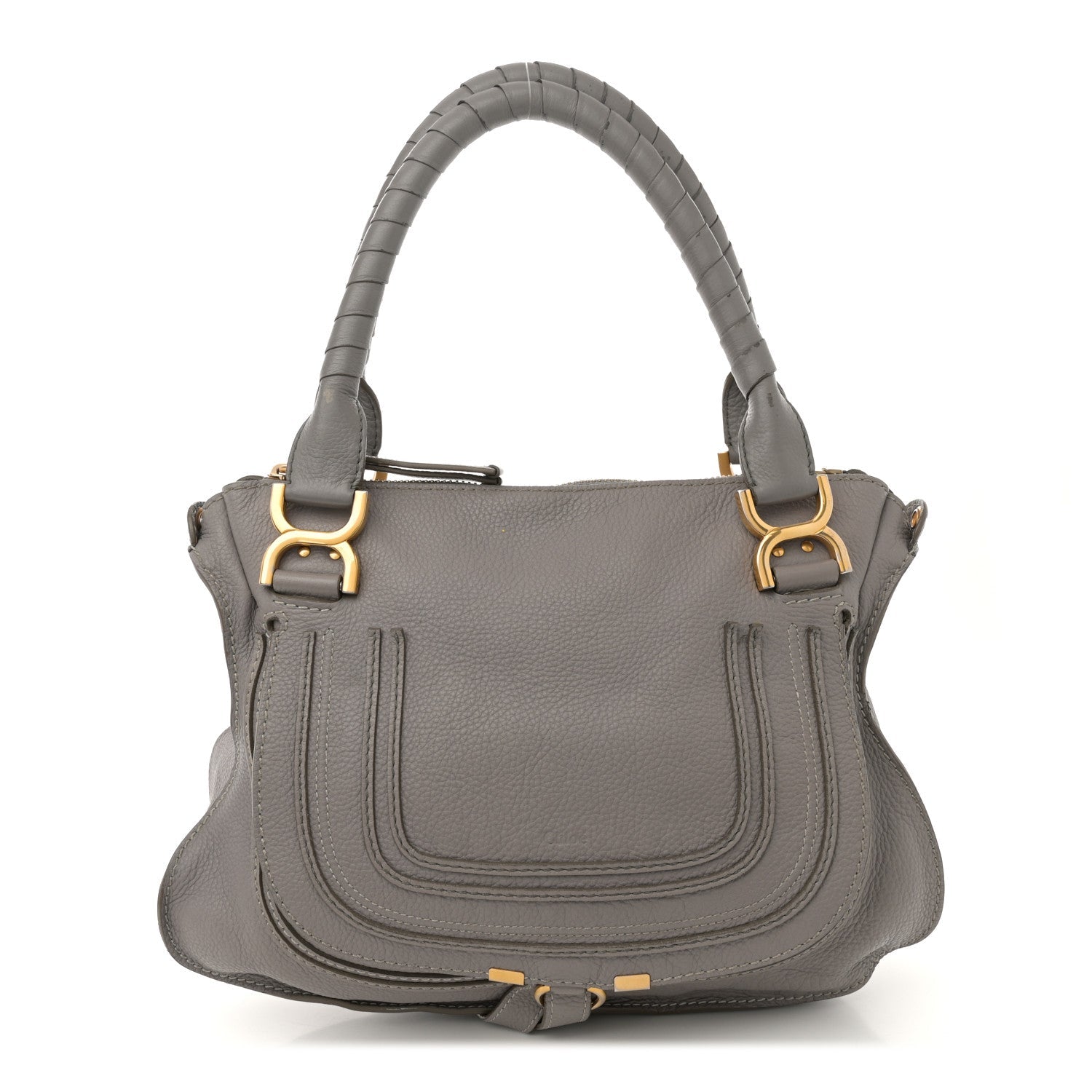 Calfskin Medium Marcie Satchel Cashmere Grey