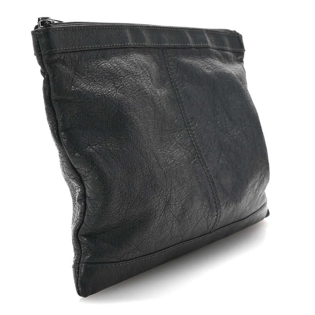 Agneau Arena Classic Hardware Clutch Anthracite