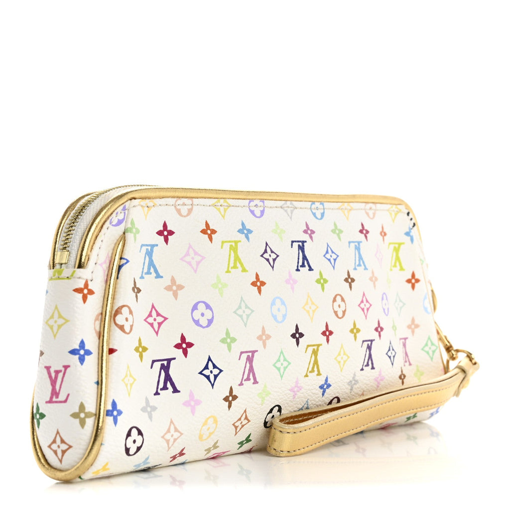 Monogram Multicolor Kate Clutch White