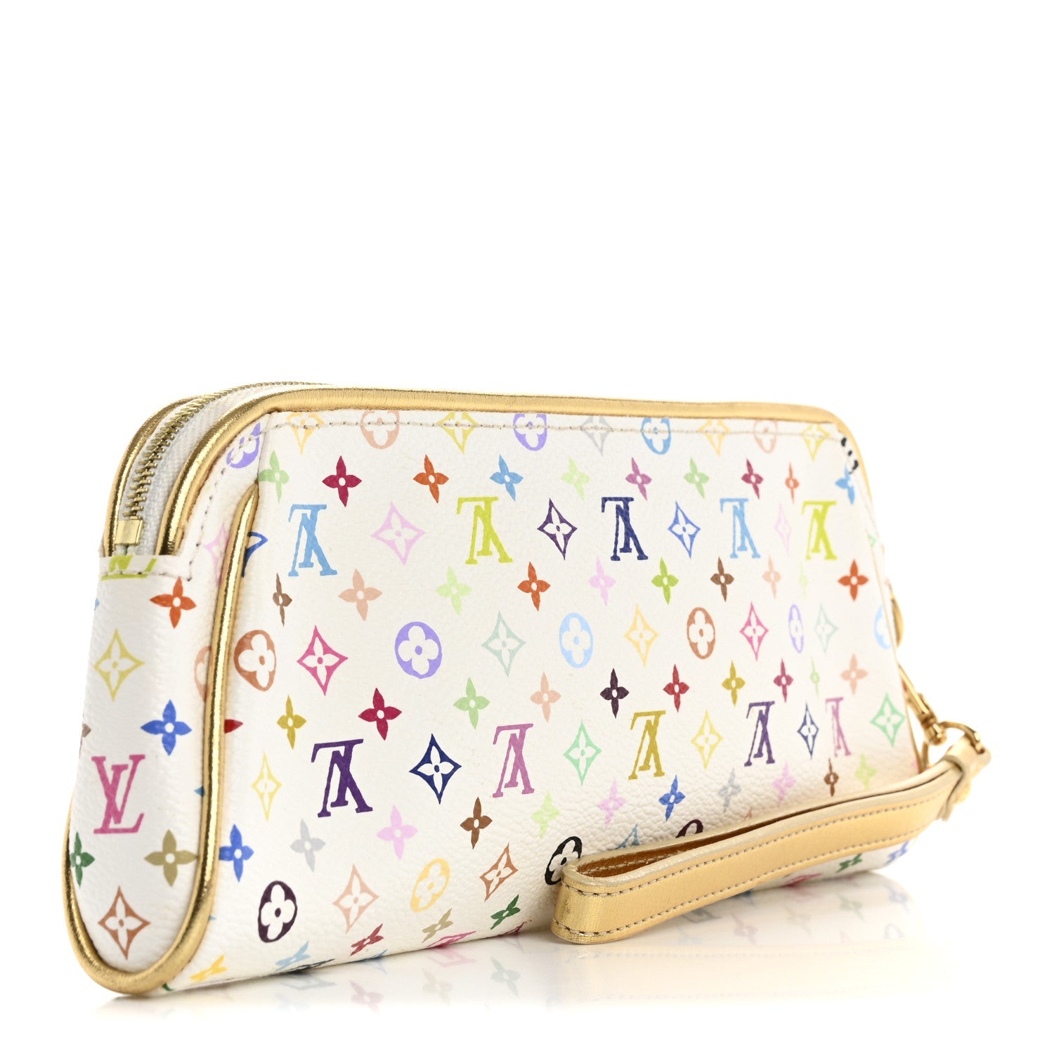 Monogram Multicolor Kate Clutch White