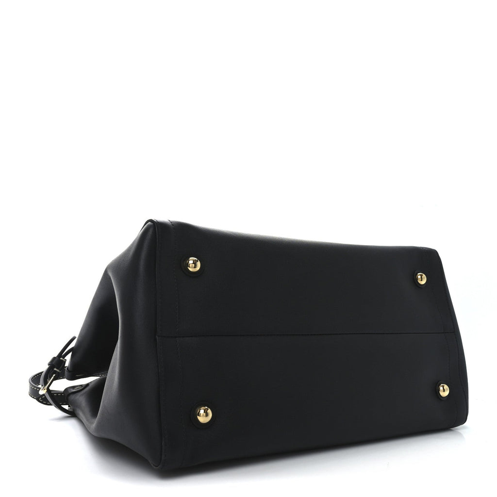 Calfskin Vlogo Medium Antibes Tote Black