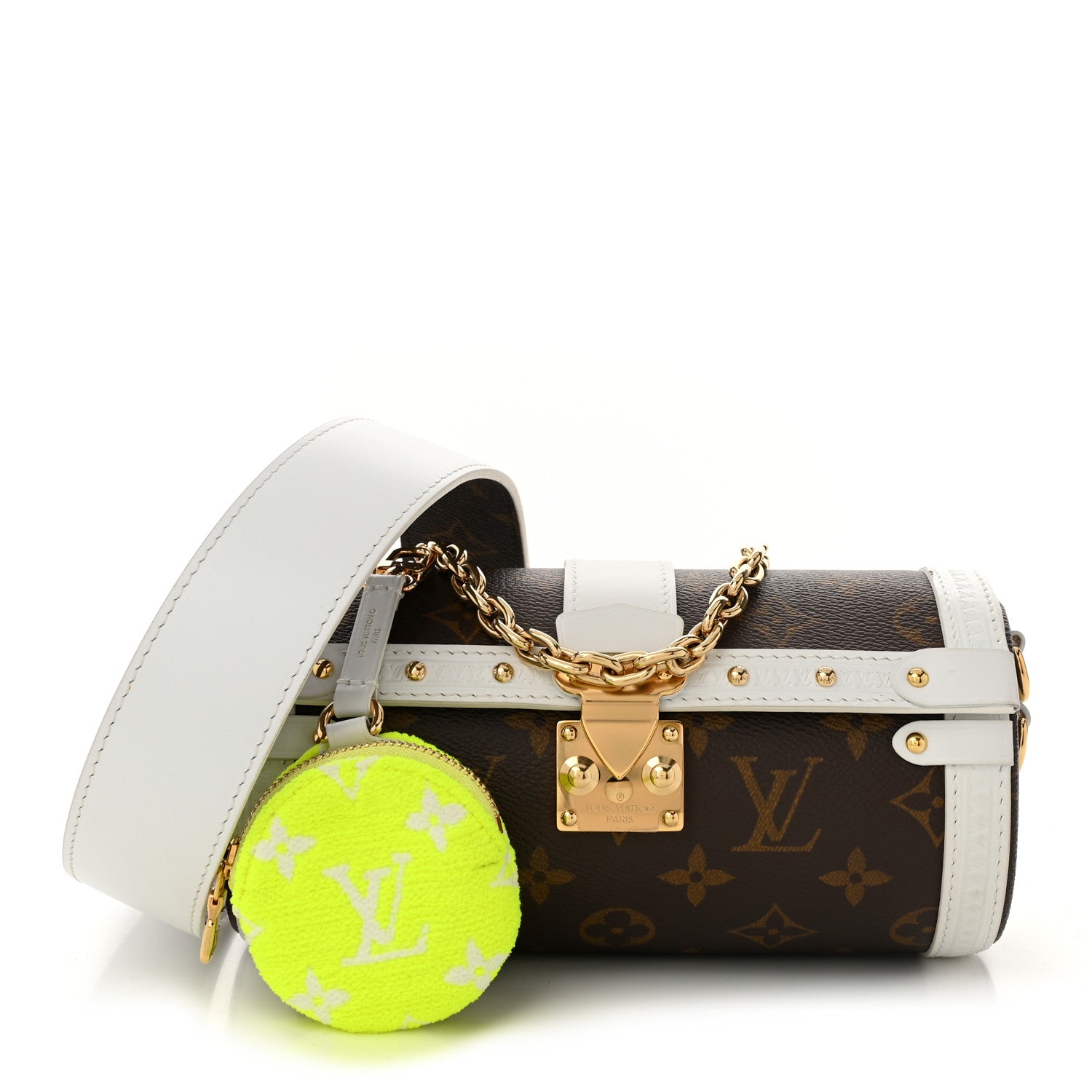 Monogram LV Match Papillon Trunk White