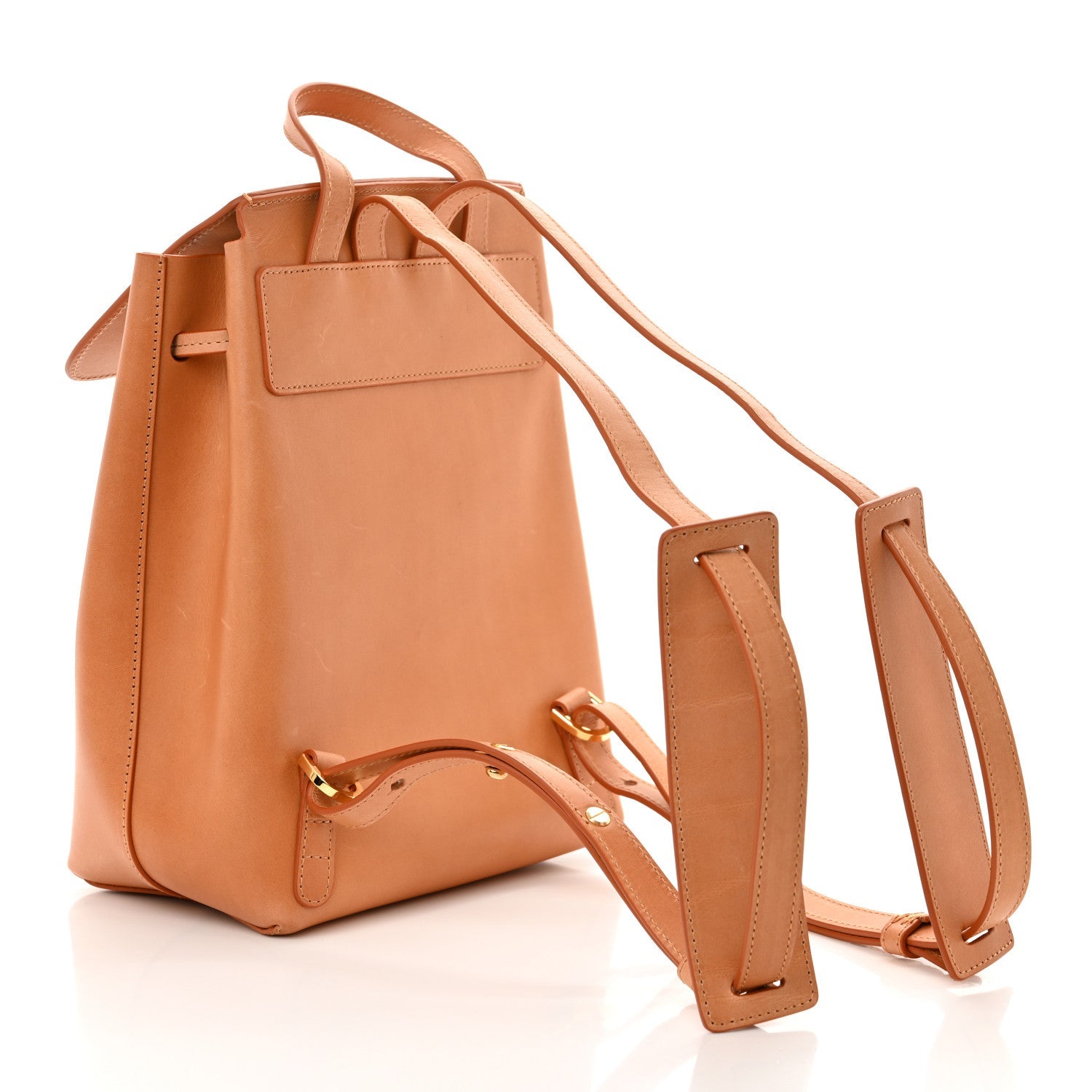 Vegetable Tanned Calfskin Mini Backpack Cammello Rosa