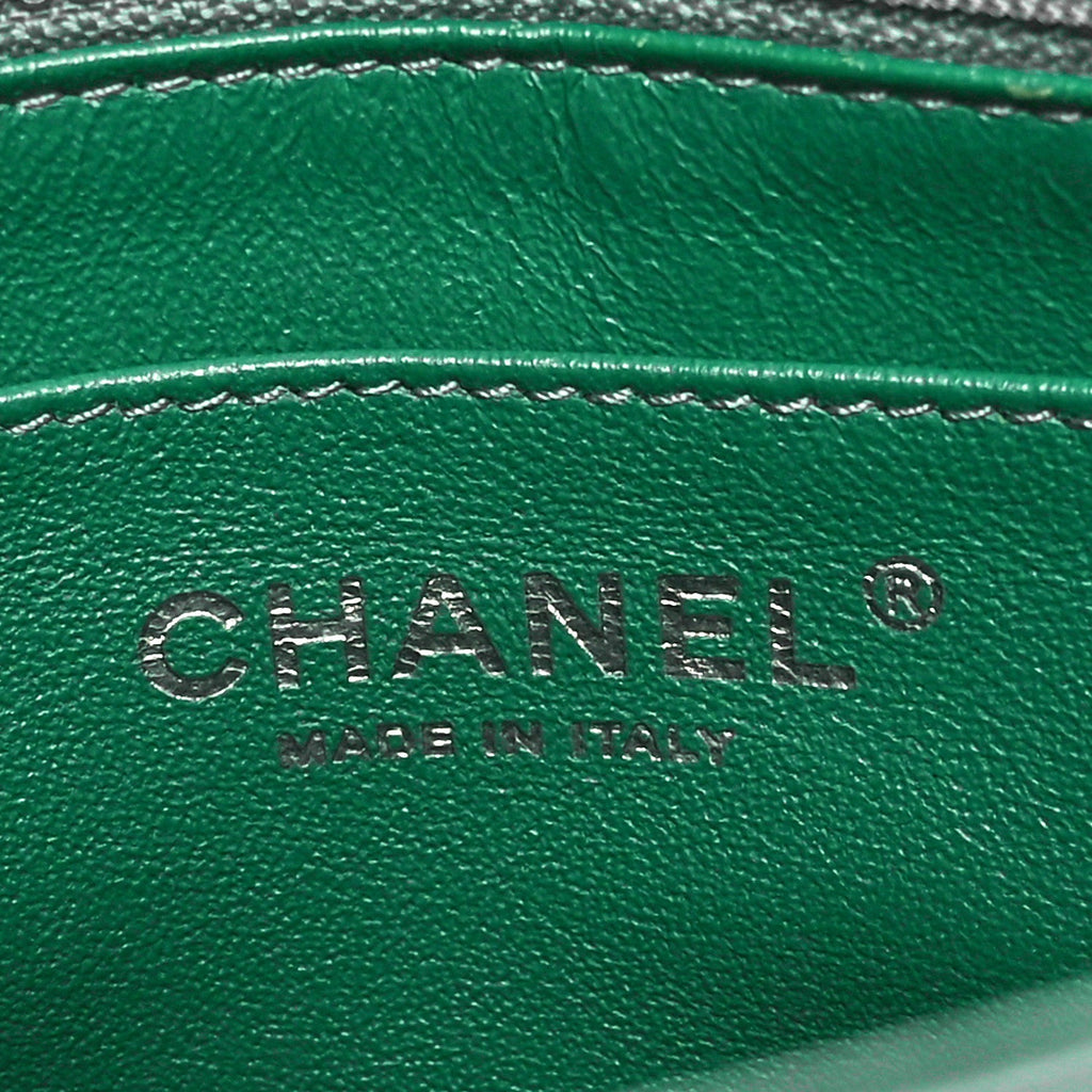 Calfskin Quilted Medium Rock My Shoulder Flap Green