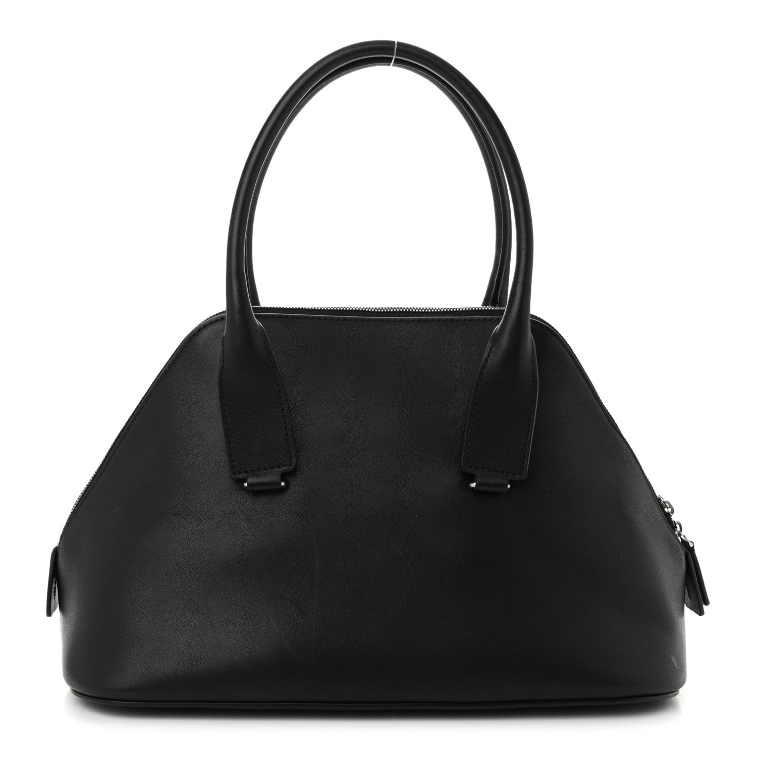 Polished Saddle Calfskin Medium Devon Bag Black