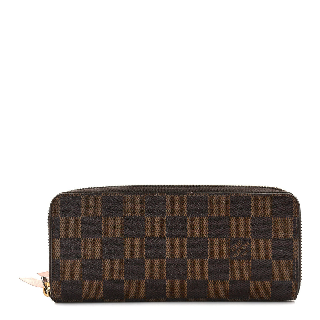 Damier Ebene Clemence Wallet Rose Ballerine