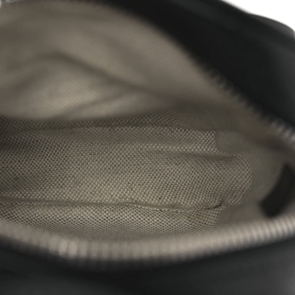 Calfskin GG Tennis Embossed Mini Double Zip Messenger Bag Black