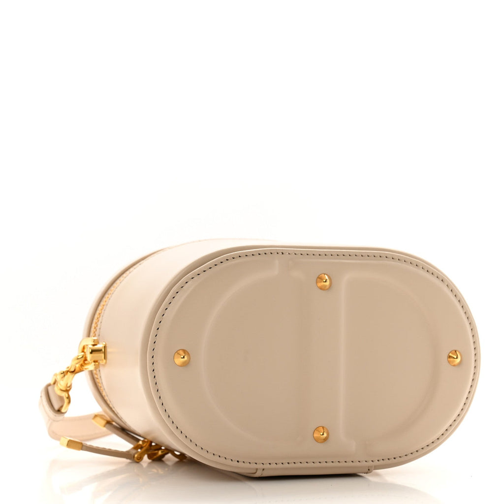 Calfskin CD Signature Vanity Caramel Beige