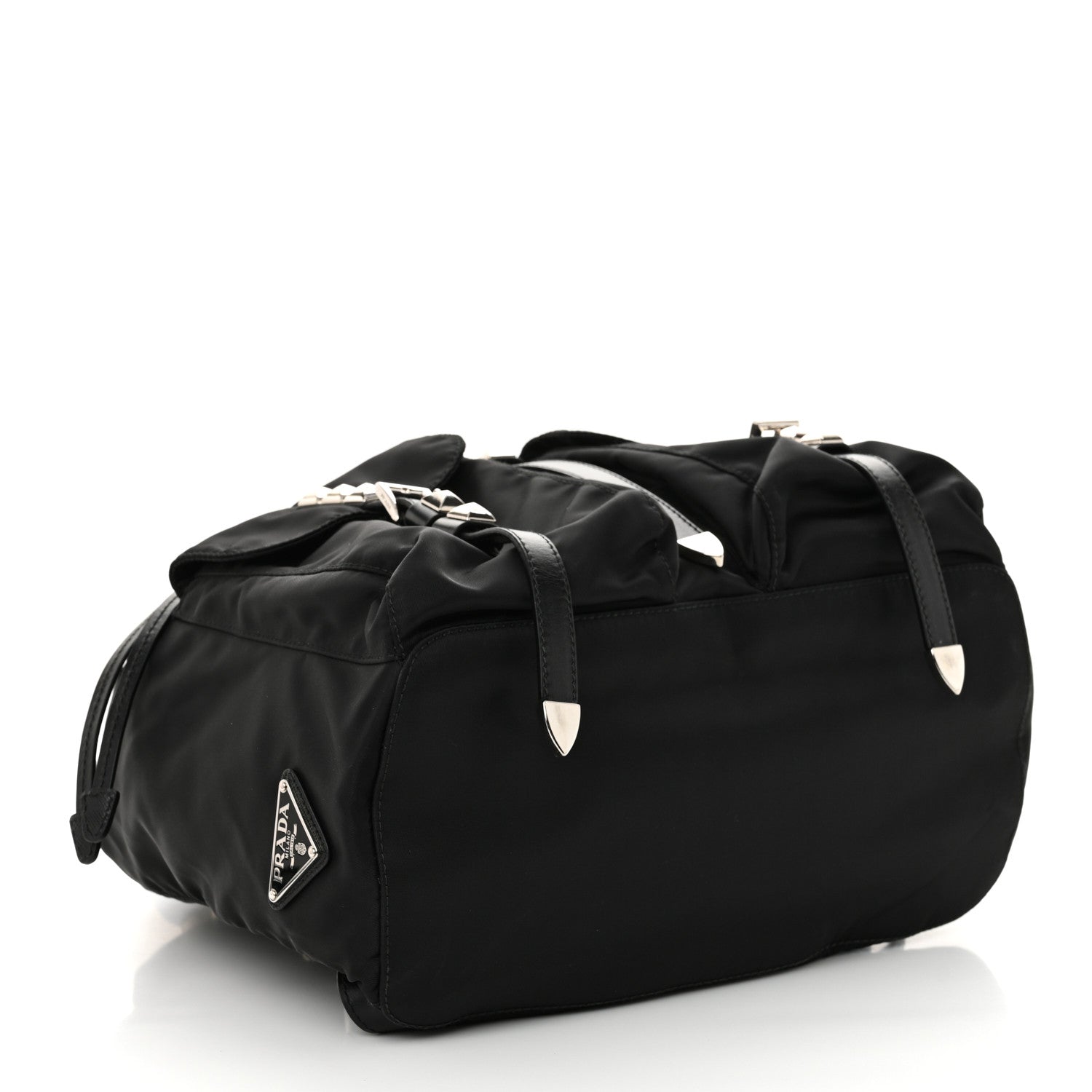 Nylon New Vela Studded Backpack Black