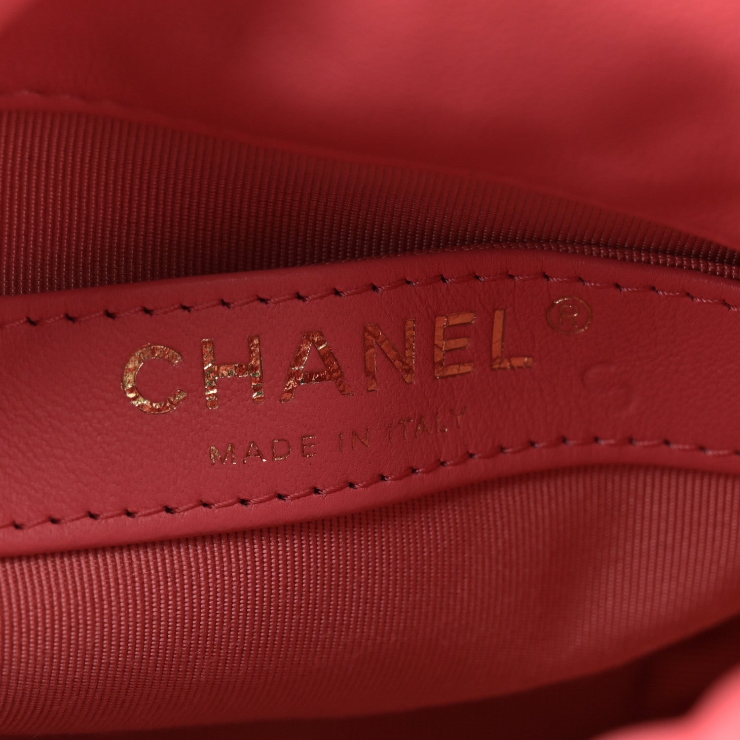 Lambskin Bucket Chain Drawstring Bag Pink