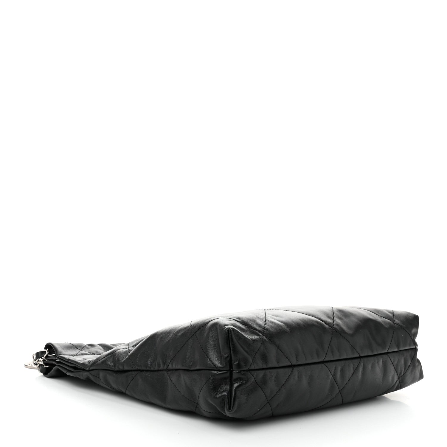 Shiny Calfskin Quilted Small Chanel 22 Black