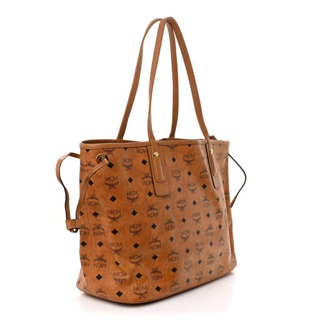 Visetos Medium Liz Reversible Shopper Tote Cognac