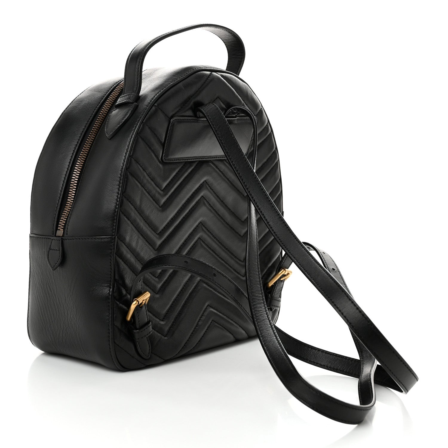 Calfskin Matelasse GG Marmont Dome Backpack Black