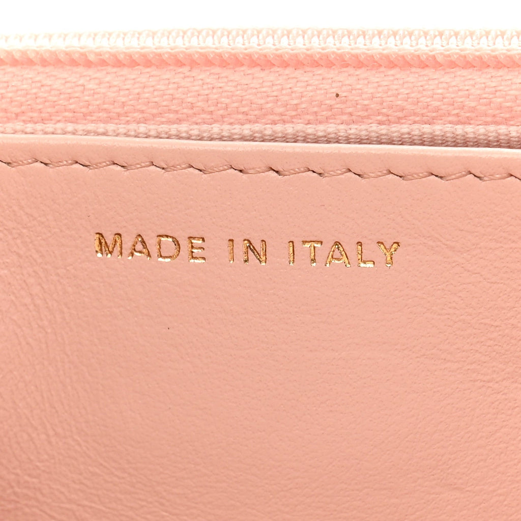 Caviar Quilted Camellia Wallet On Chain WOC Light Pink