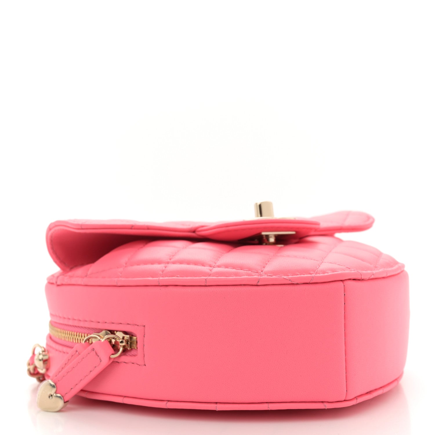 Lambskin Quilted CC In Love Heart Bag Pink