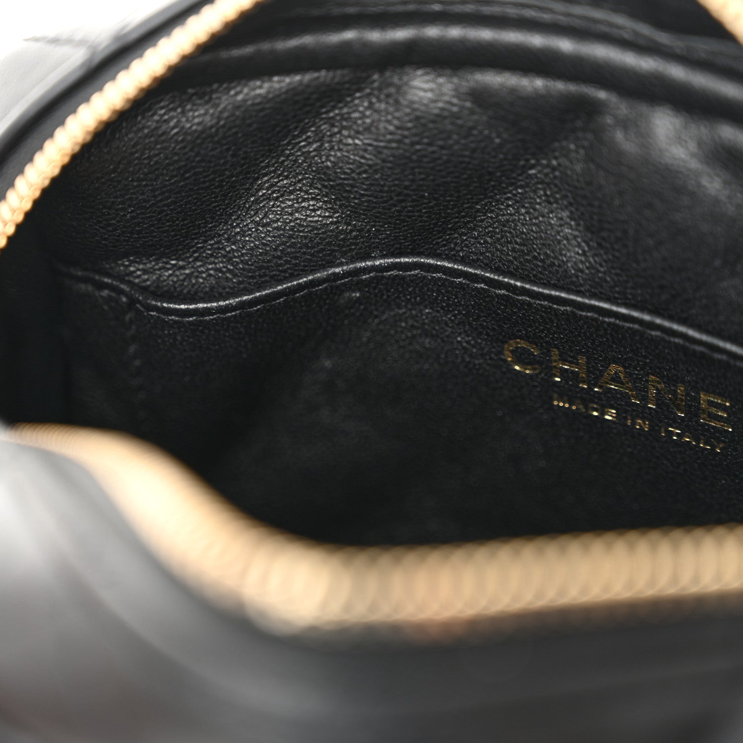 Lambskin Quilted Camera Bag Black