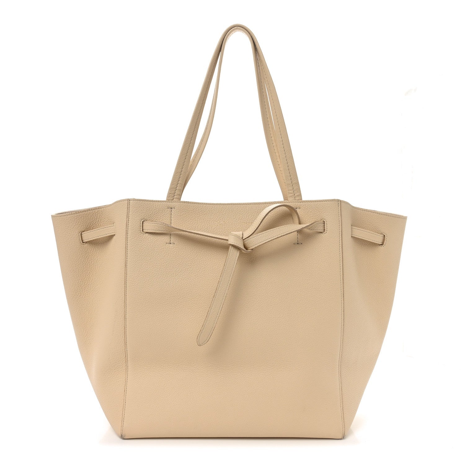 Soft Grained Calfskin Small Belt Cabas Phantom  Beige
