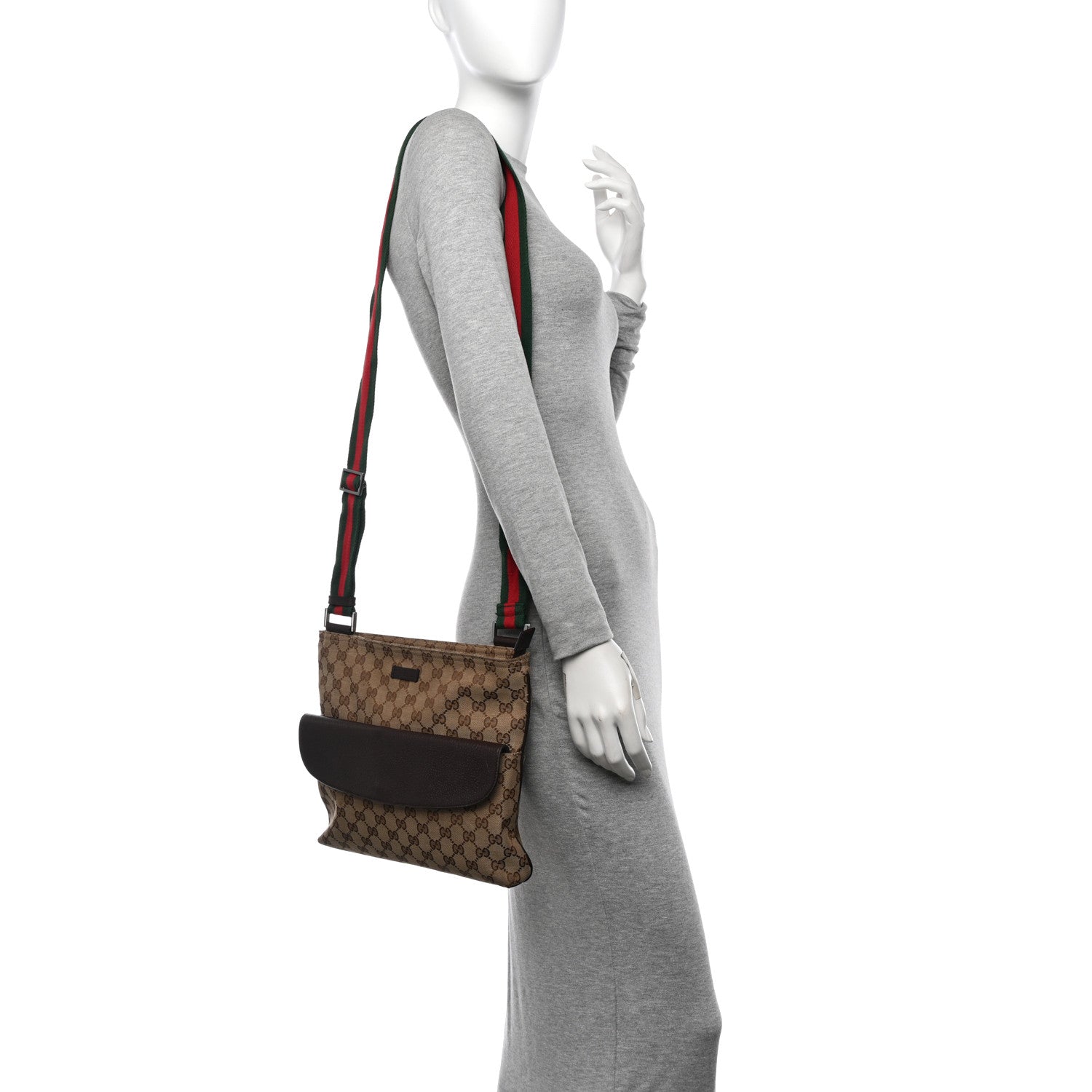 Monogram Signature Web Small Messenger Brown