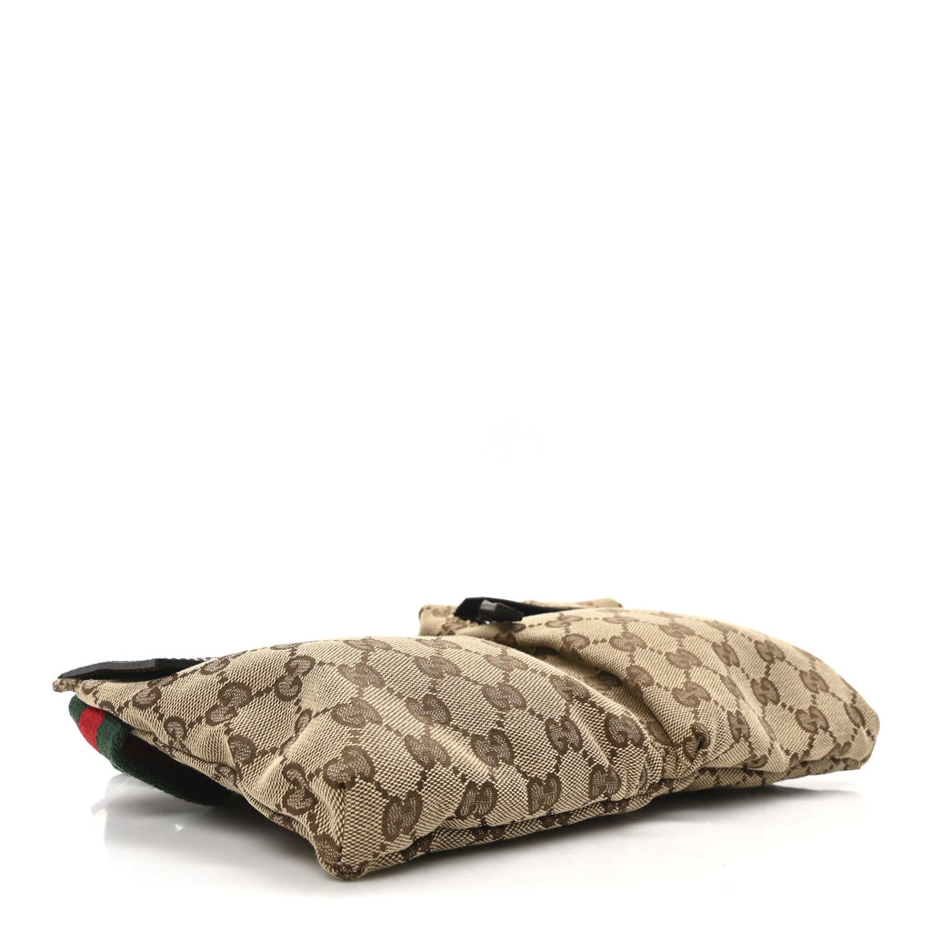 Monogram Web Belt Bag Dark Brown