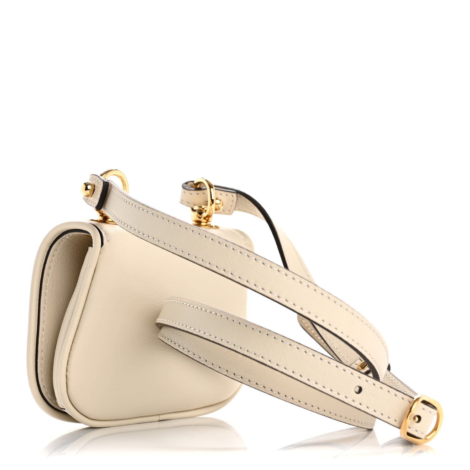 Roxy Calfskin Blondie  Case Wallet with Strap Mystic White