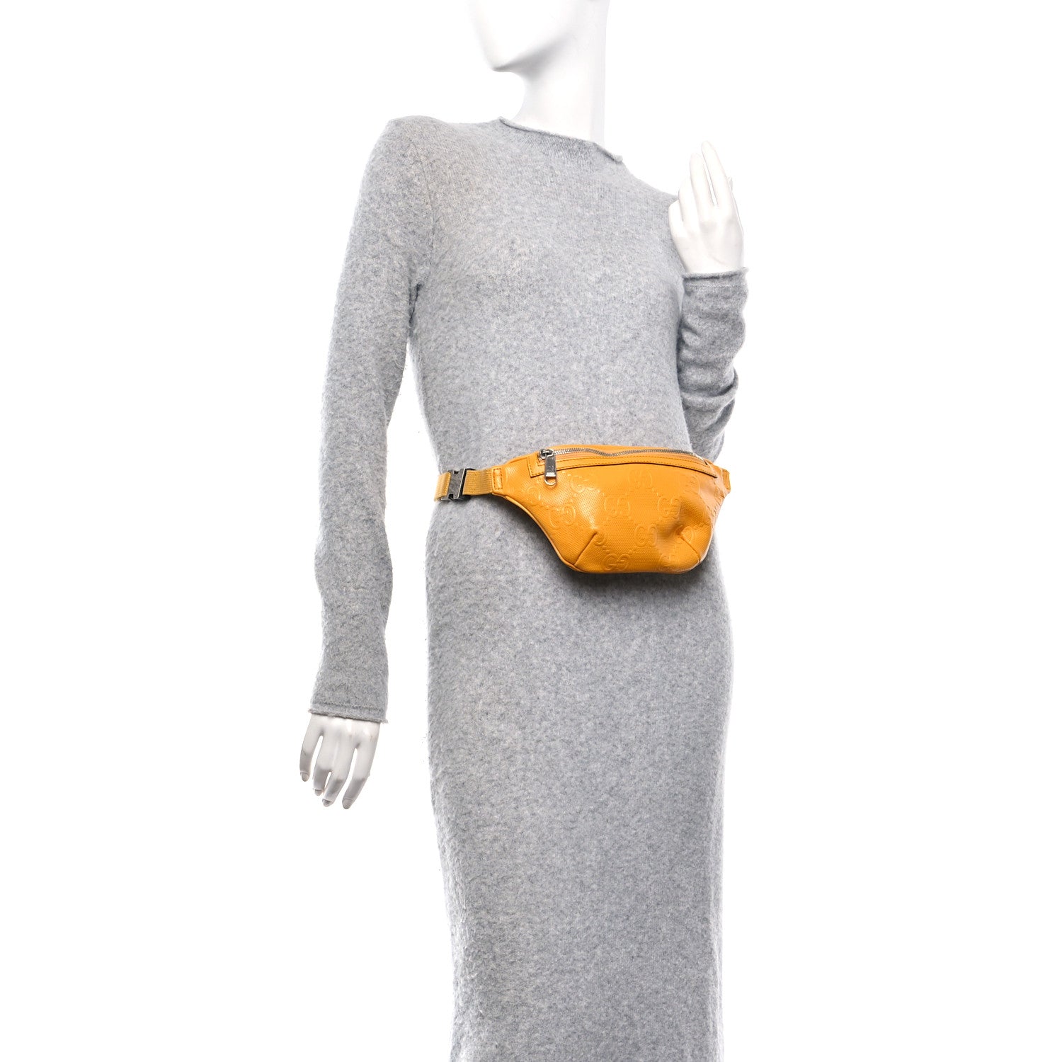 Calfskin GG Tennis Embossed Belt Bag Crop