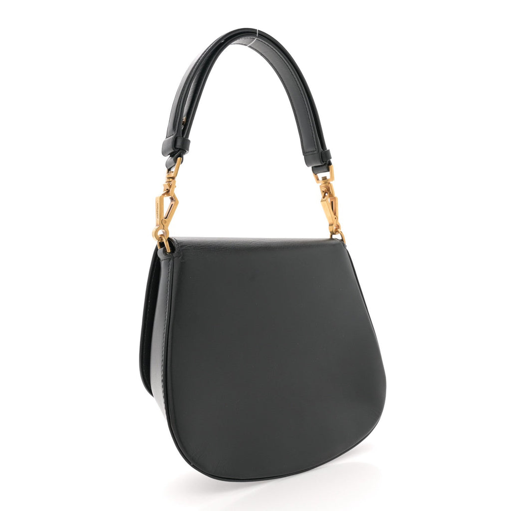 Box Calfskin Mini Voltaire Top Handle Bag Black