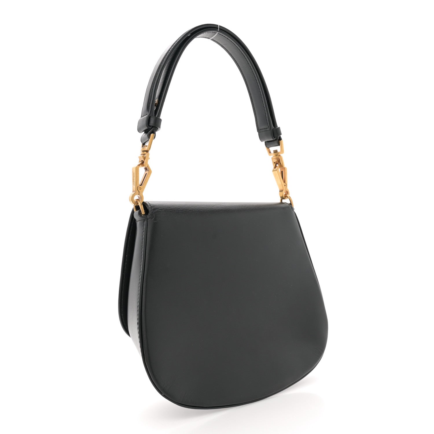 Box Calfskin Mini Voltaire Top Handle Bag Black