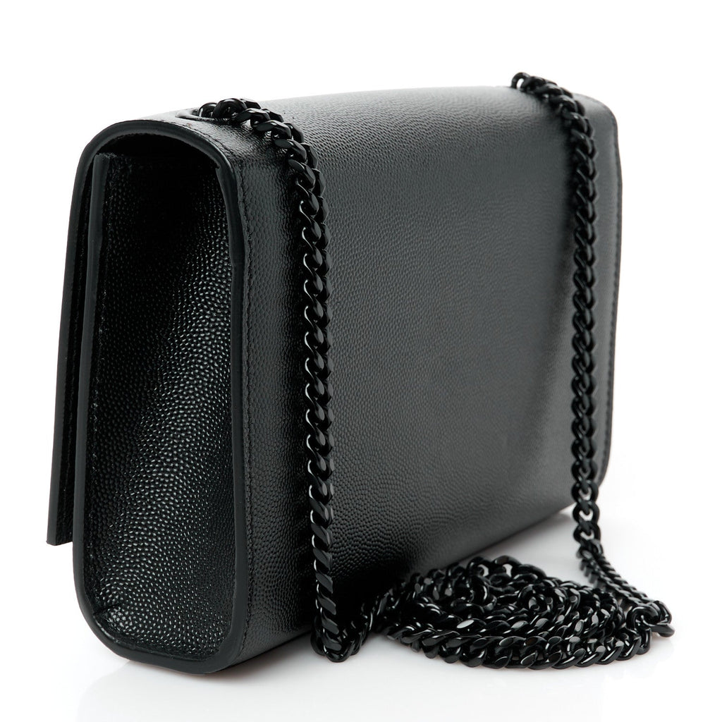 Grain De Poudre Small Monogram Monochrome Kate Satchel Black