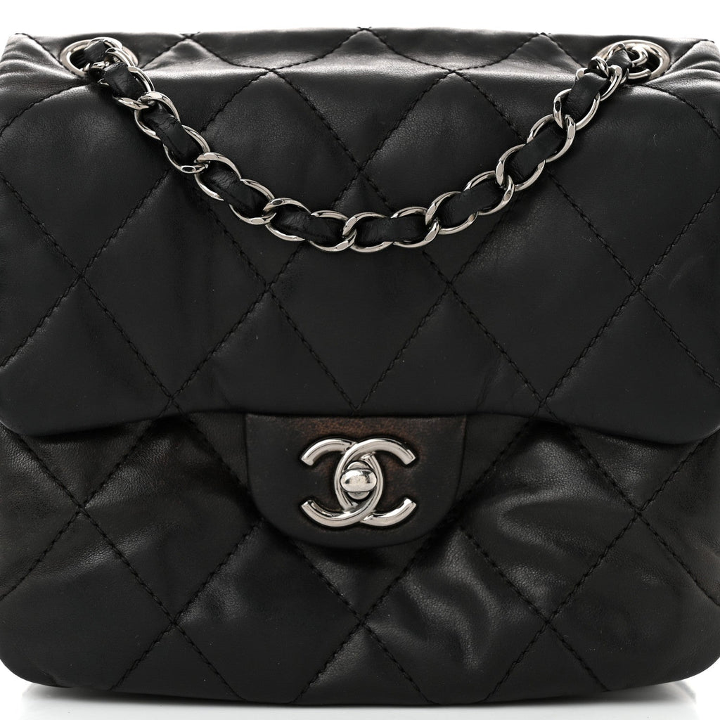 Lambskin Quilted Mini Chanel 3 Flap Black