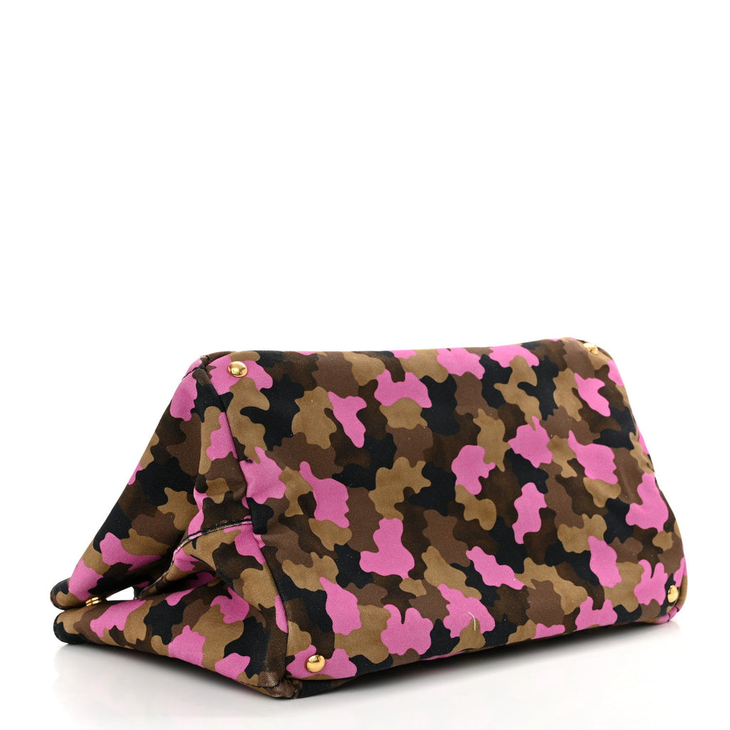 Canapa Camouflage Tote  Pink Brown