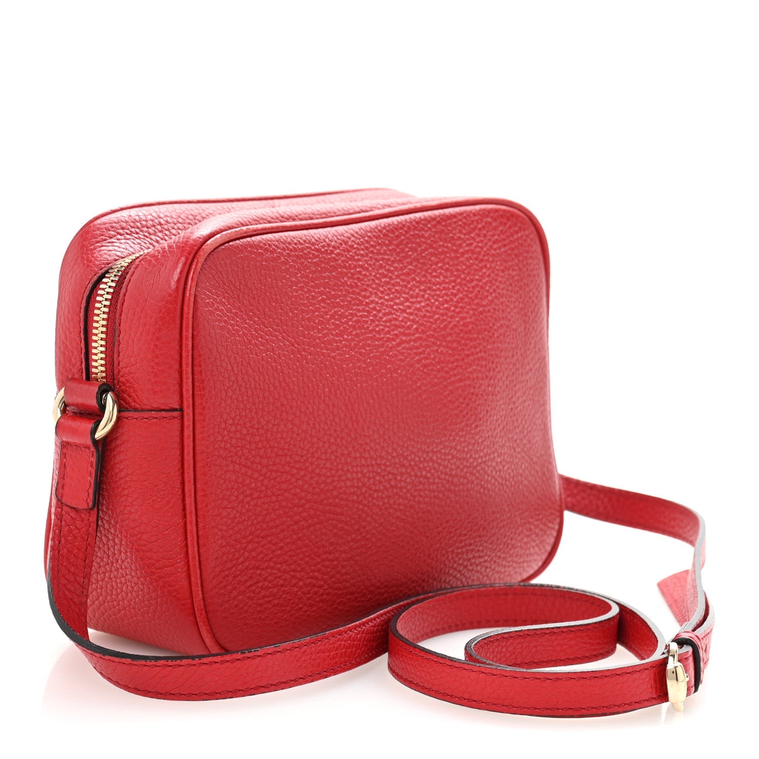 Pebbled Calfskin Small Soho Disco Bag Tabasco Red