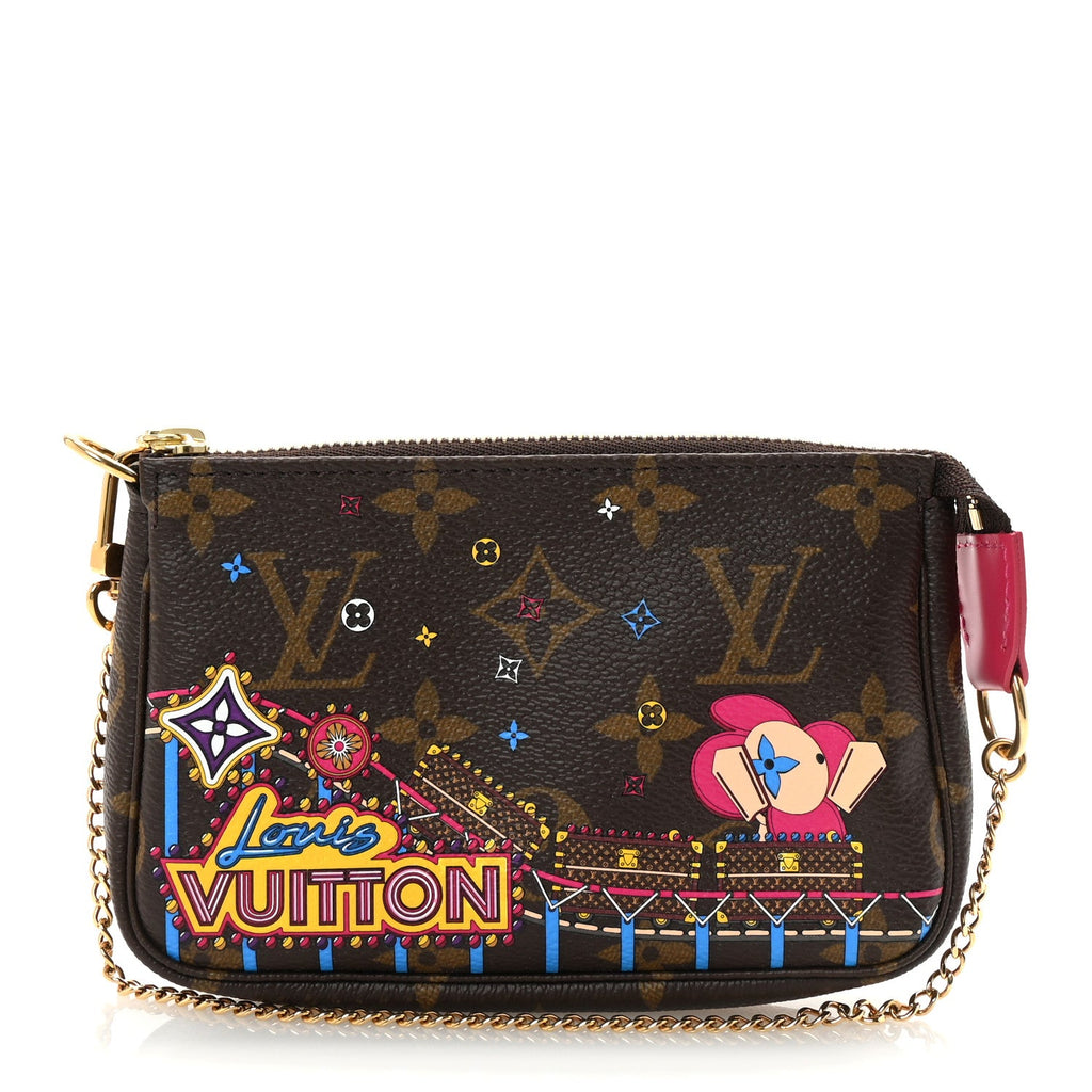Monogram 2020 Christmas Animation Roller Coaster Mini Pochette Accessories Pivoine