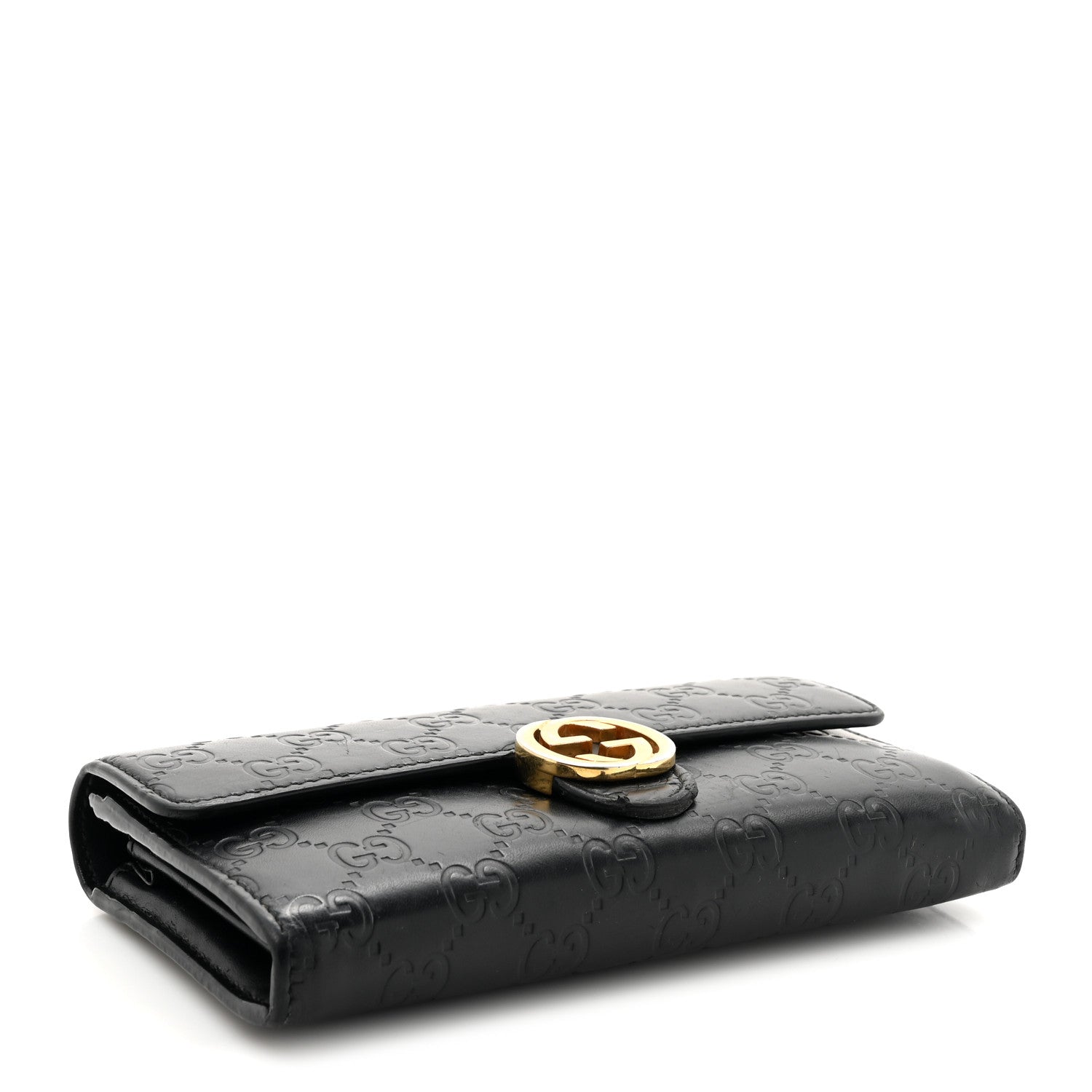 Guccissima Signature Icon Continental Wallet Black