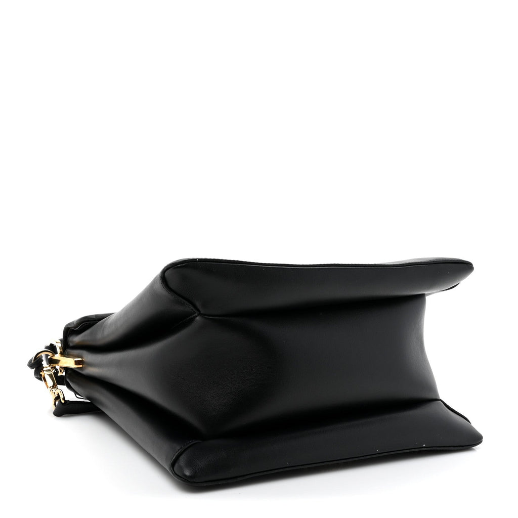 New Calfskin Medium Ingrid Top Handle Bag Black