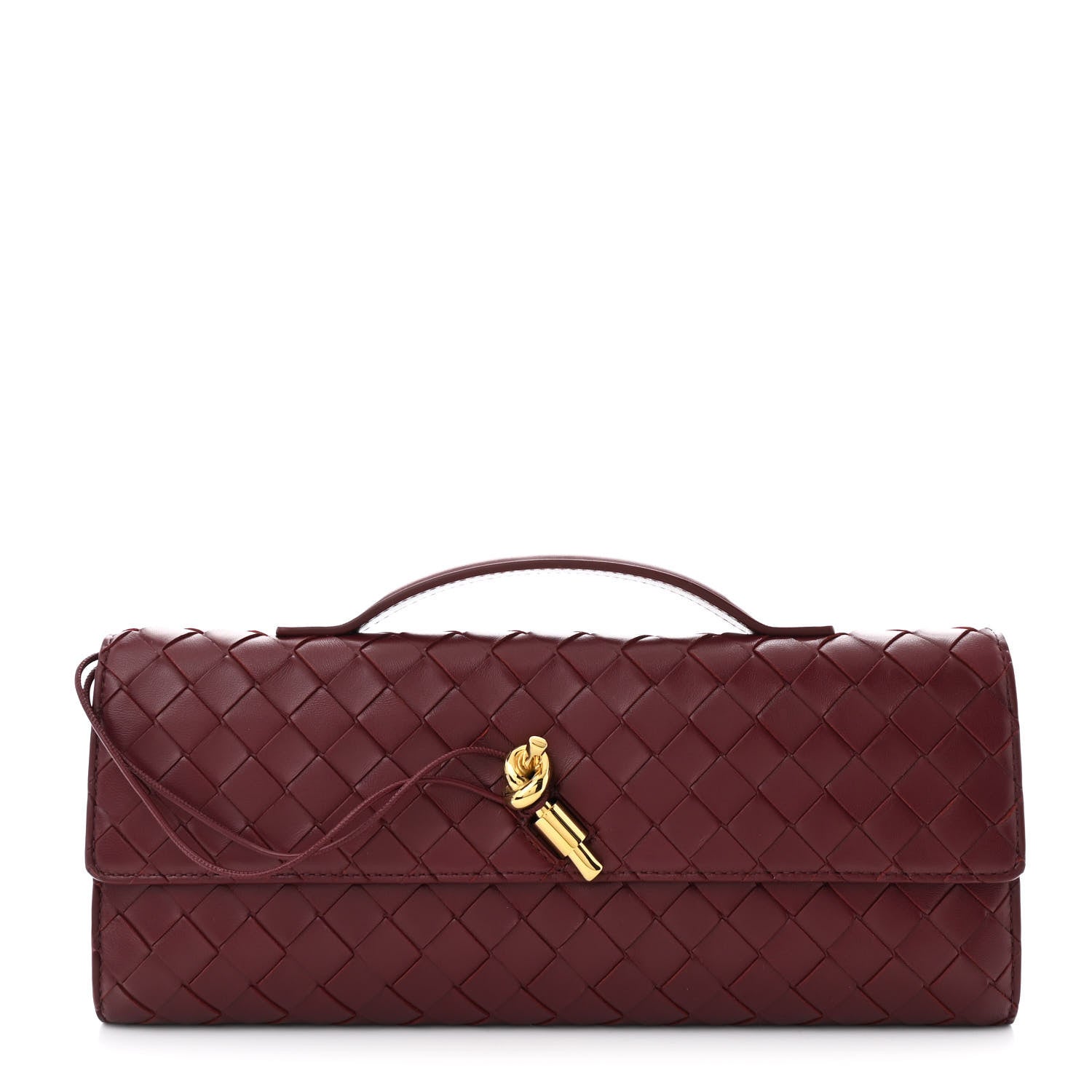 Nappa Intrecciato Long Andiamo Top Handle Clutch Barolo