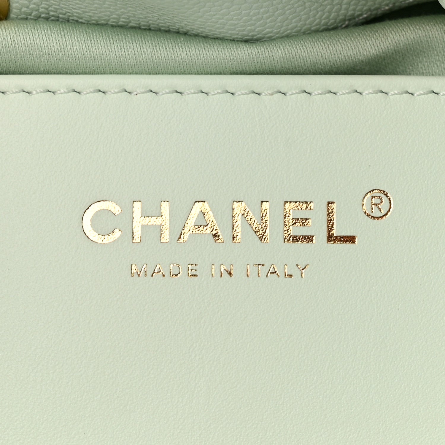 Caviar Quilted Small Chanel 25 Handbag Light Green