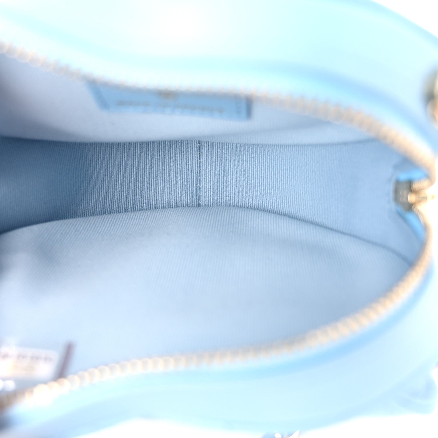 Lambskin Quilted CC In Love Heart Clutch With Chain Light Blue