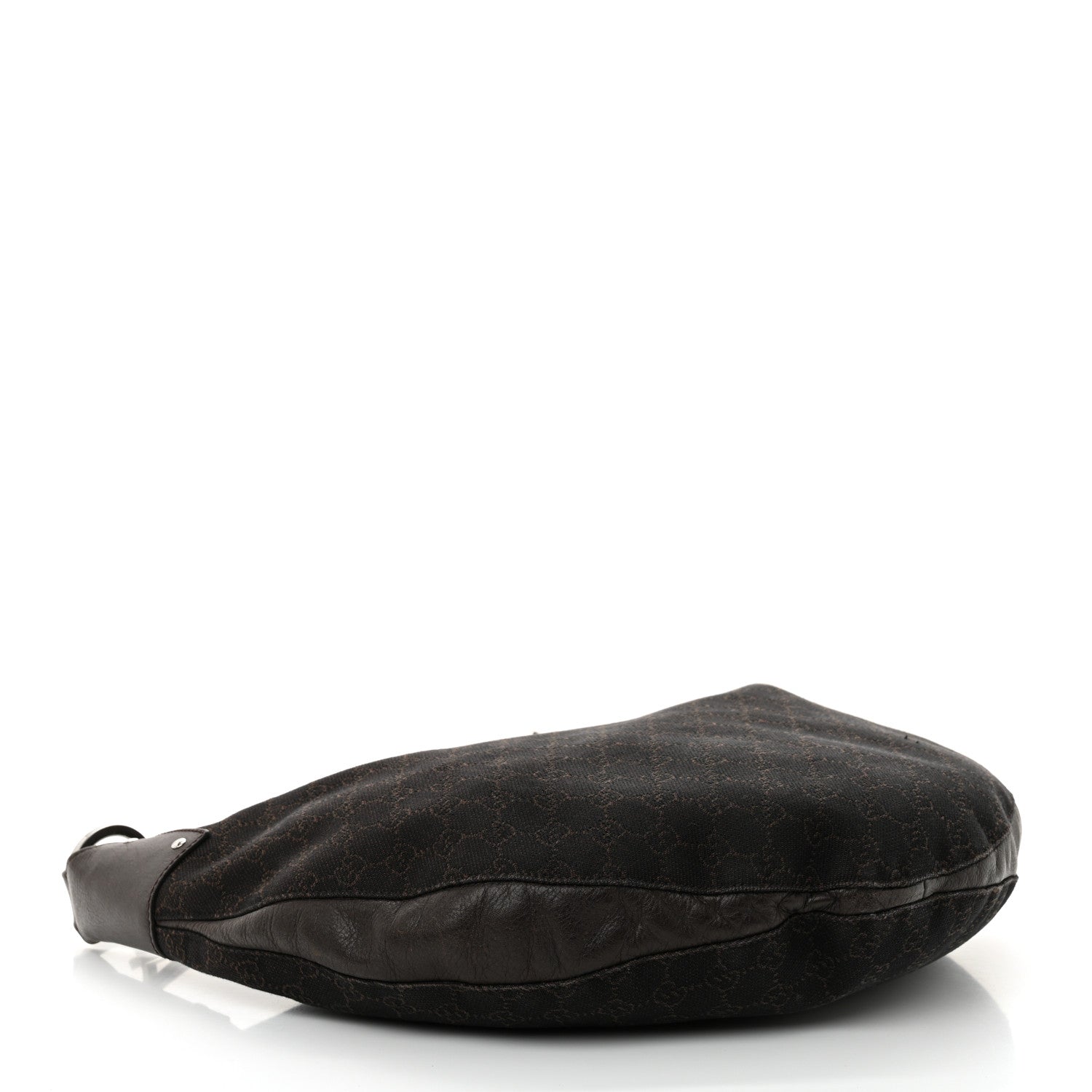 Denim Monogram Half Moon Hobo Dark Brown