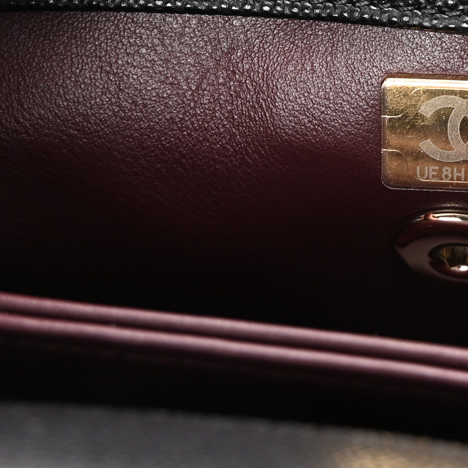 Caviar Quilted Mini Coco Handle Flap Black