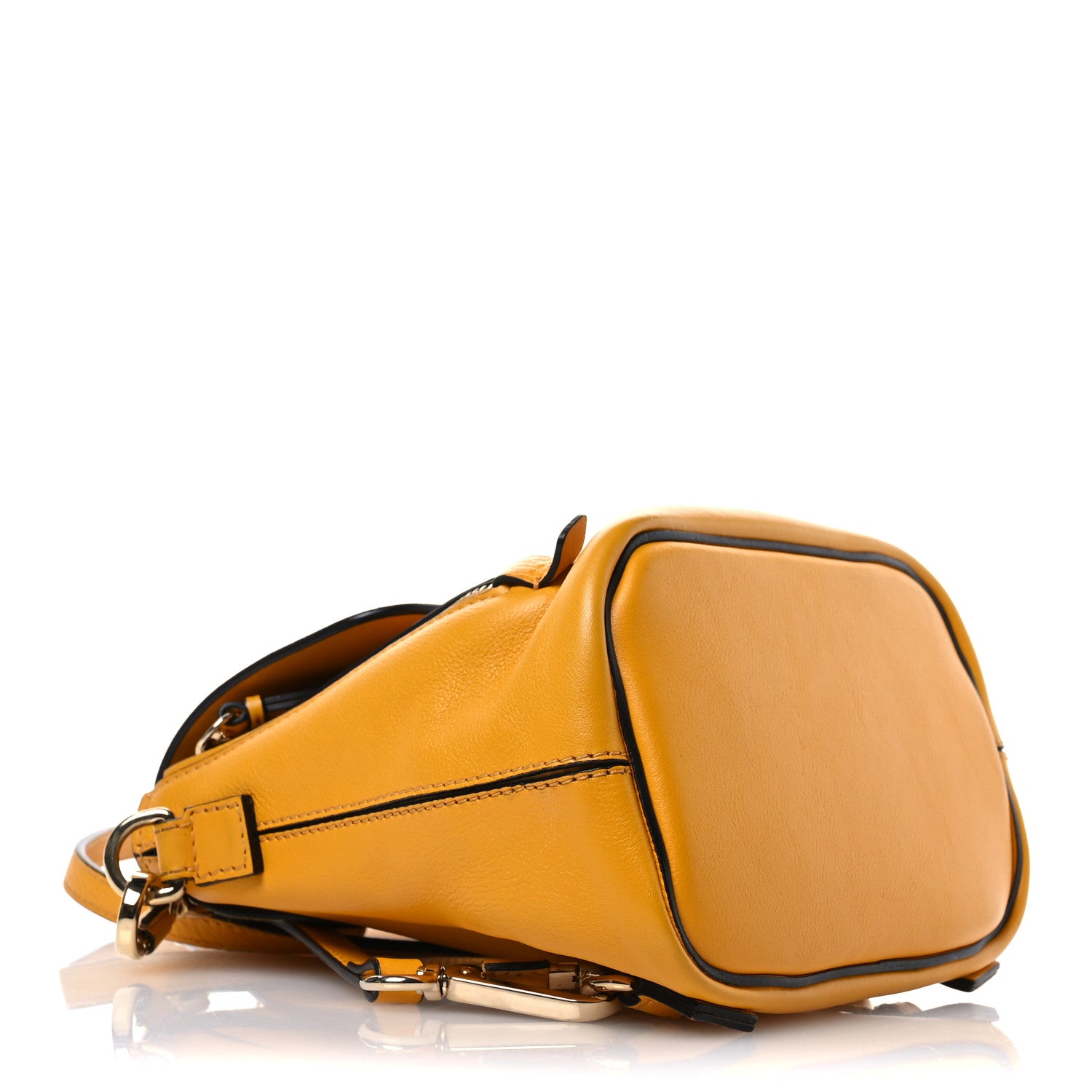 Suede Calfskin Mini Faye Backpack Dusty Yellow