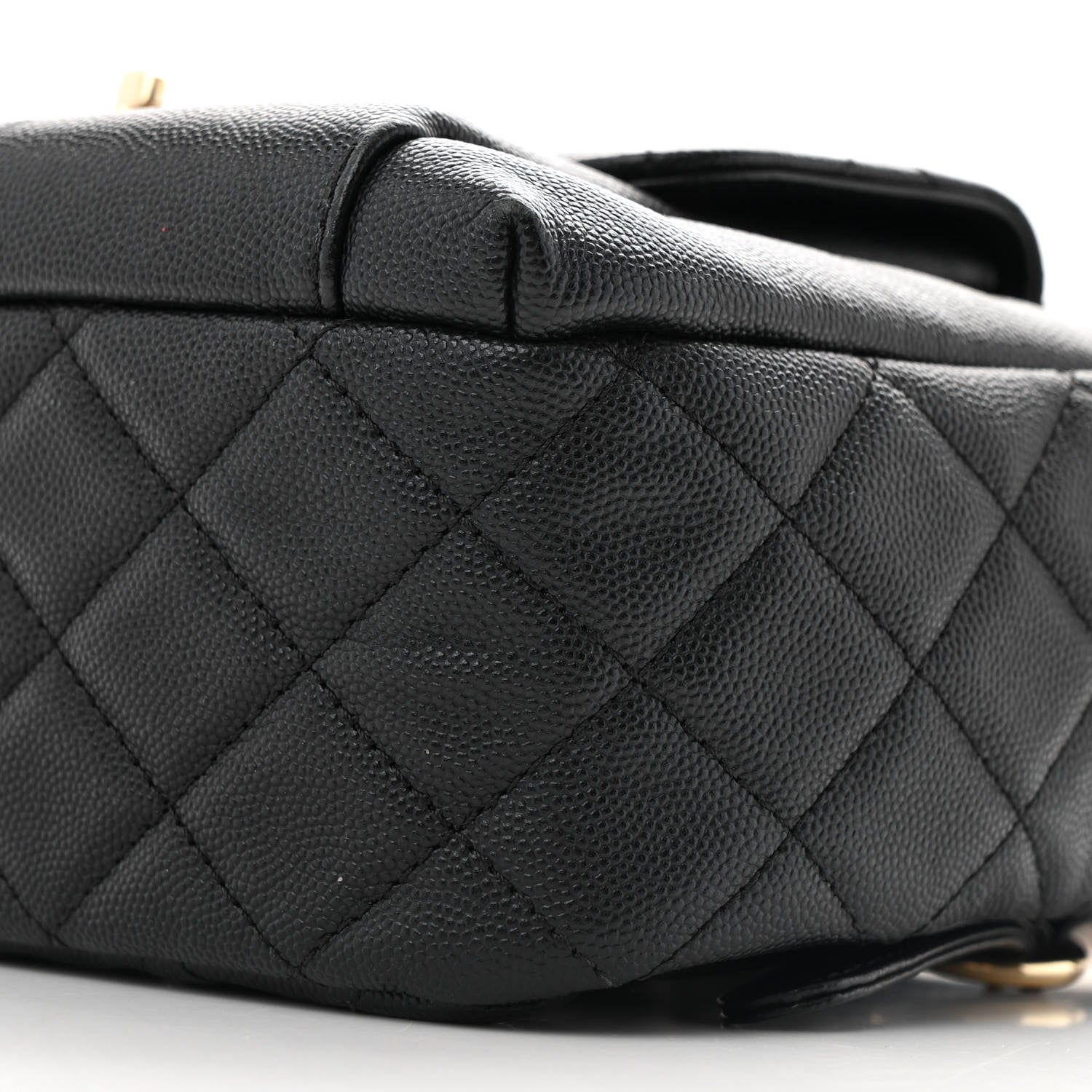 Caviar Quilted Medium Zip Around Backpack Black