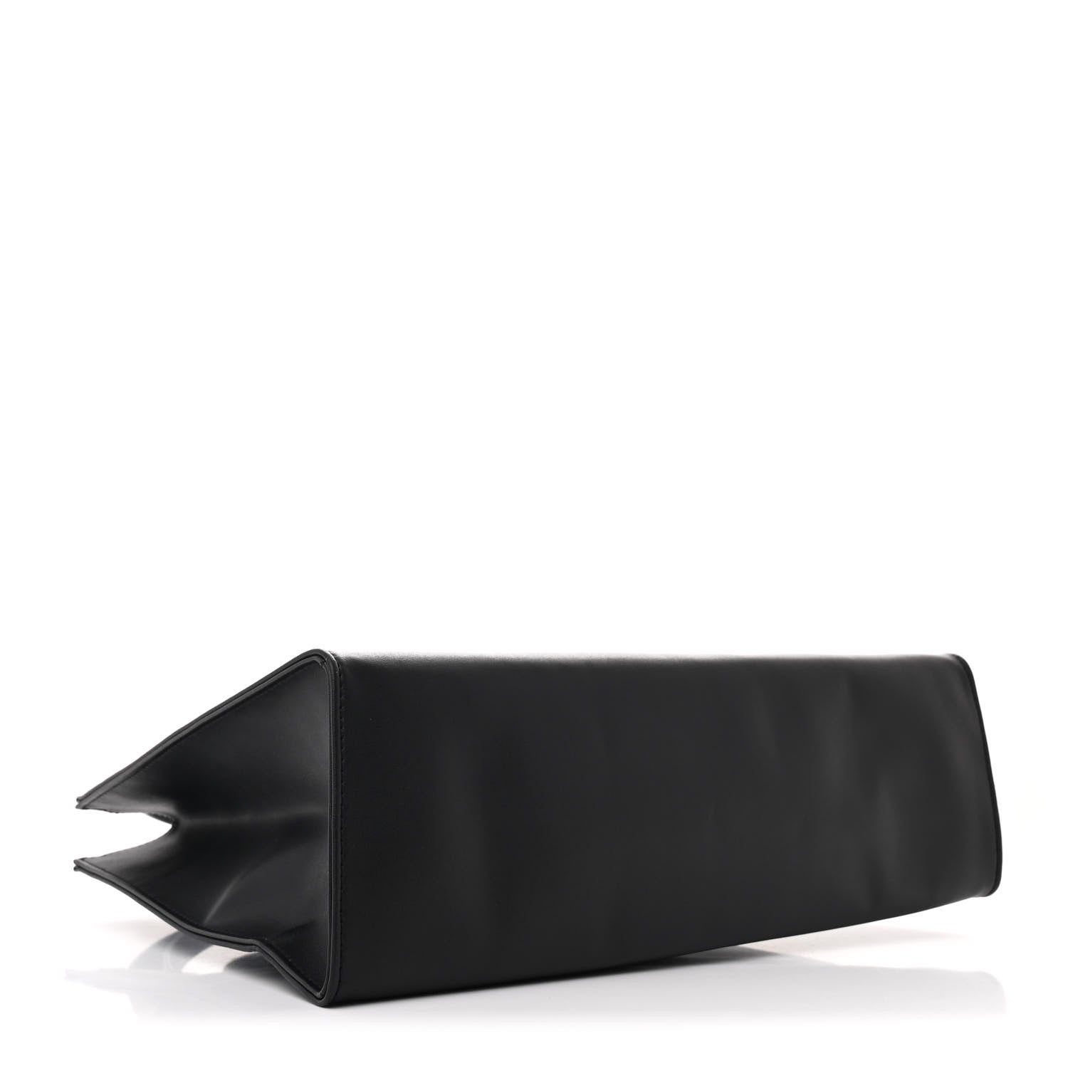 Vegan Leather Medium Shopping Bag Black