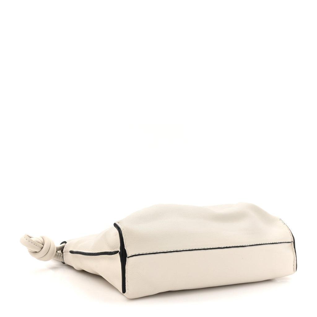 Calfskin Mini Flamenco Knot Clutch Angora