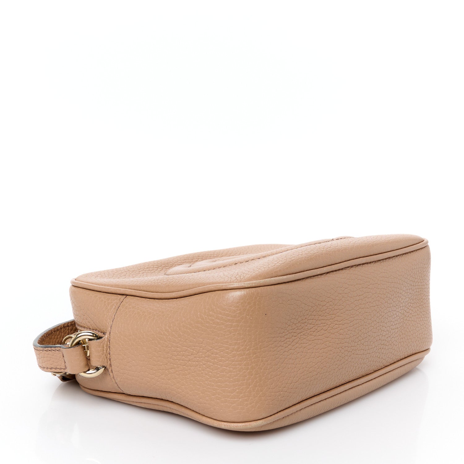 Pebbled Calfskin Small Soho Disco Bag Rose Beige