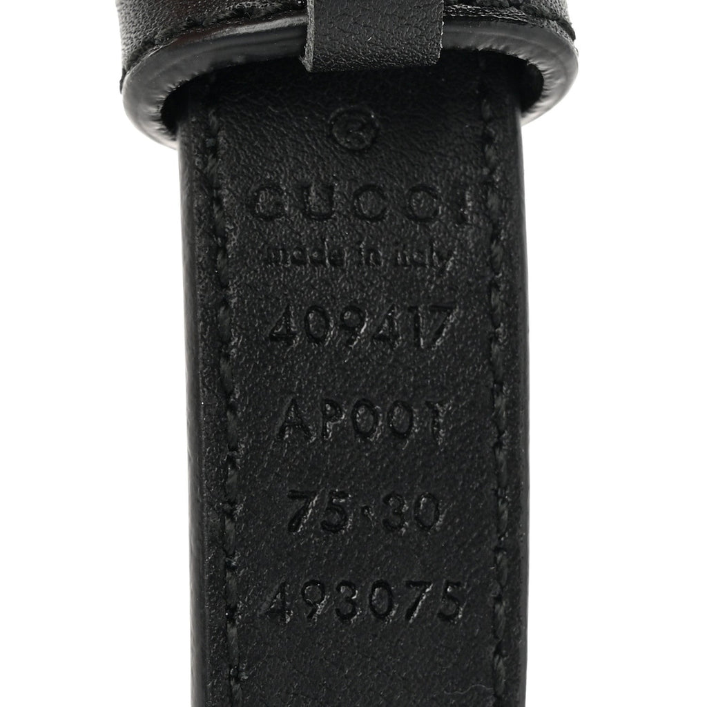 Calfskin Double G 20mm Belt 75 30 Black