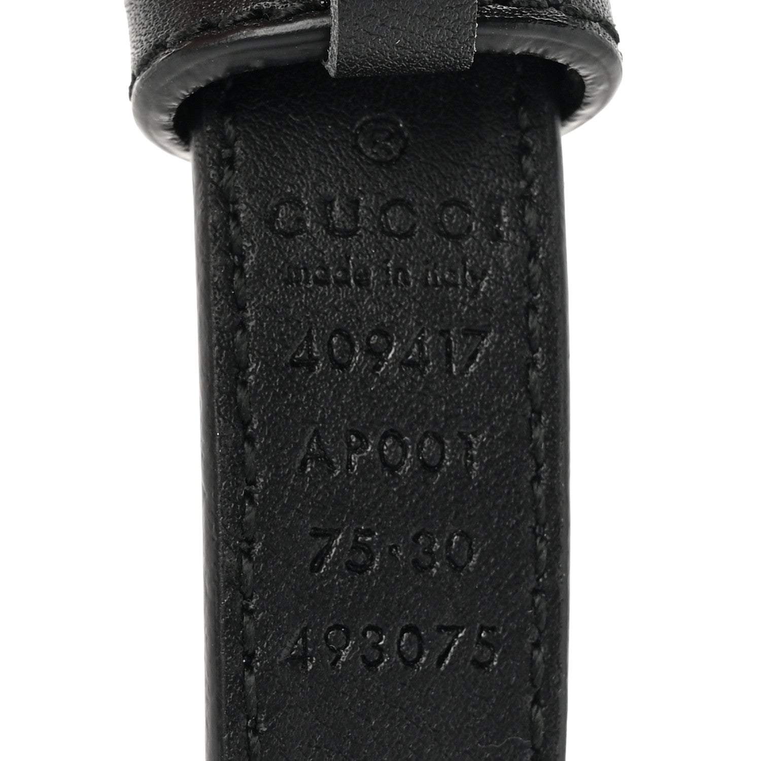 Calfskin Double G 20mm Belt 75 30 Black