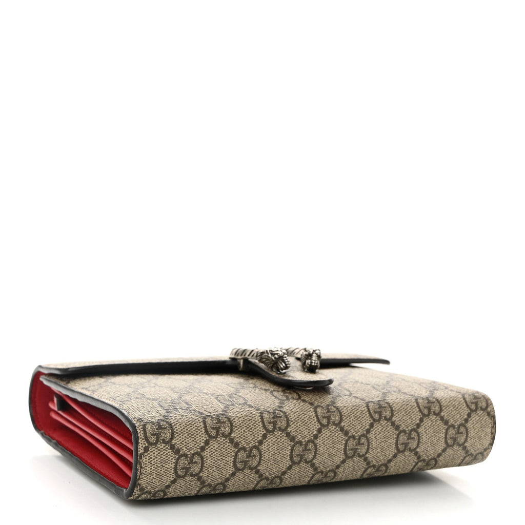 GG Supreme Monogram Mini Dionysus Chain Wallet Beige Taupe