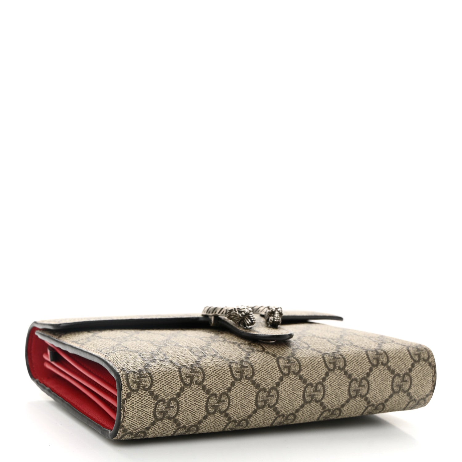 GG Supreme Monogram Mini Dionysus Chain Wallet Beige Taupe