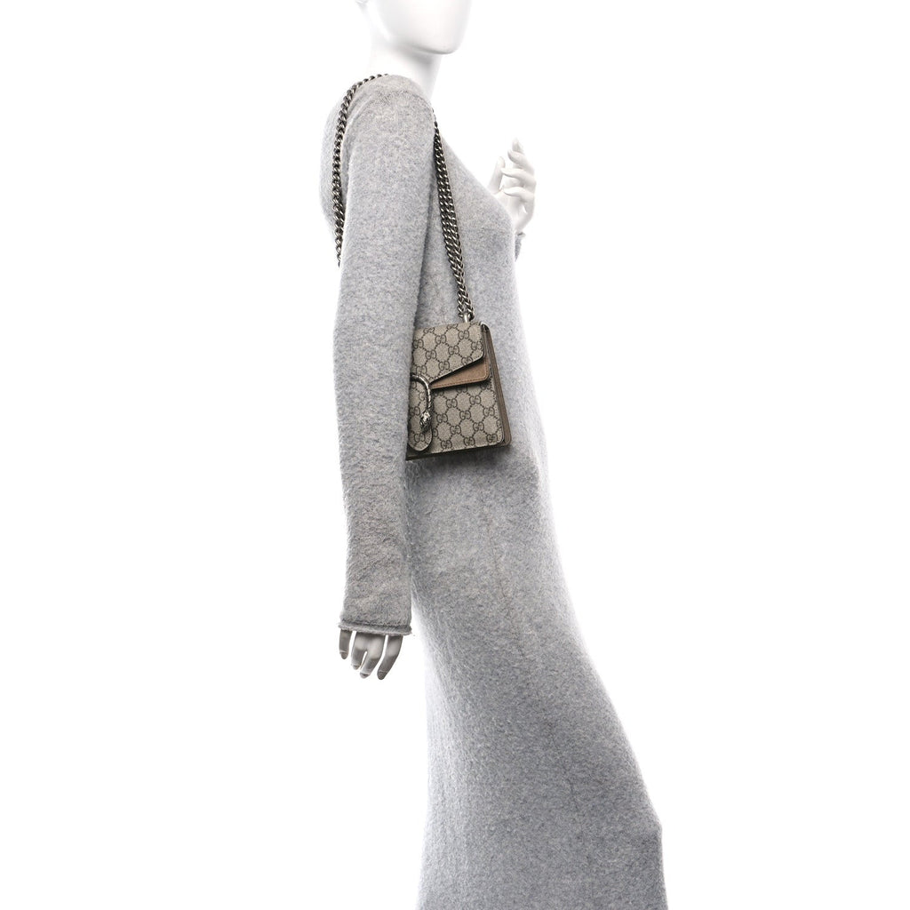 GG Supreme Monogram Mini Dionysus Shoulder Bag Taupe