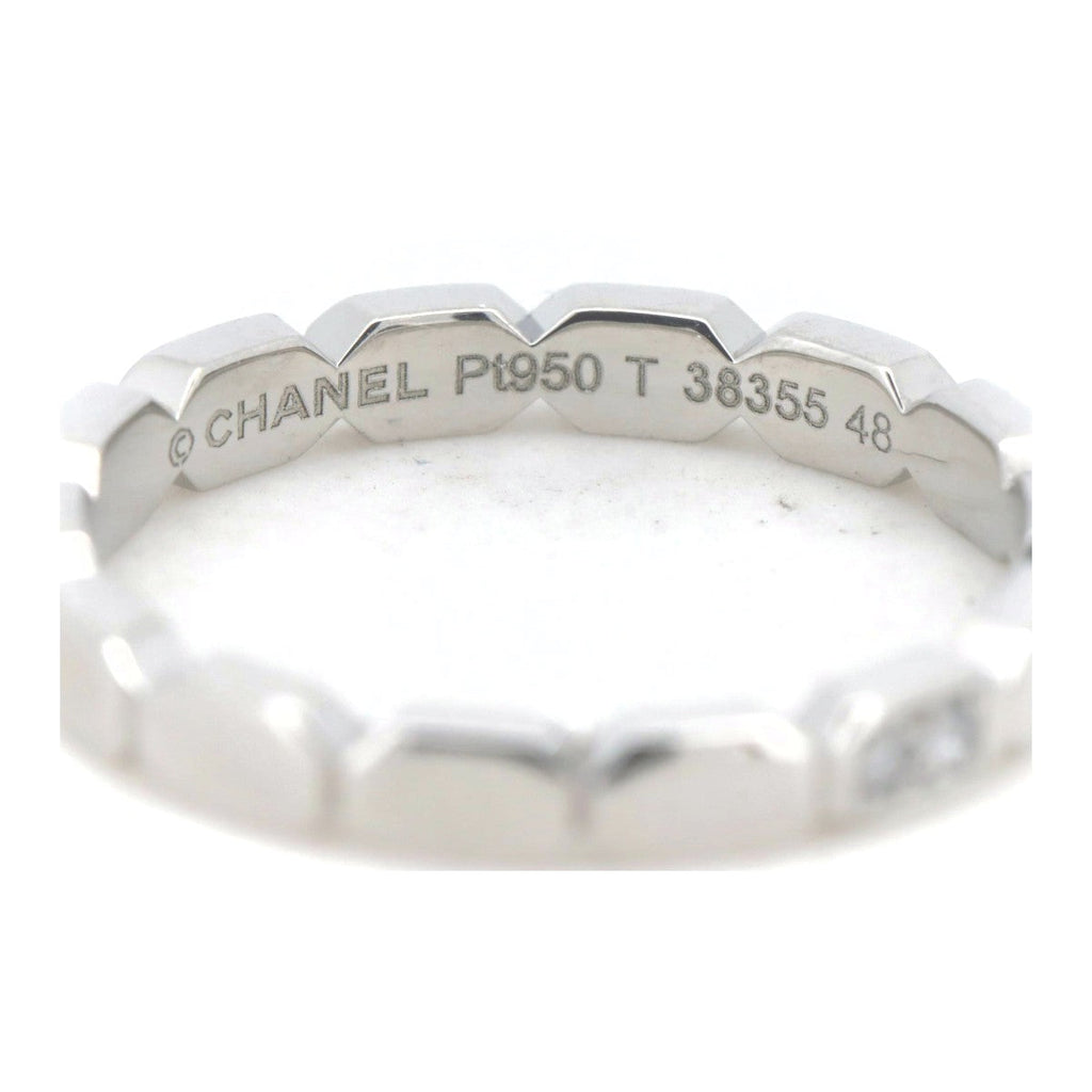 Chanel Pt950 Platinum Diamond Ring Size 8